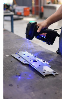 Intelligenter tragbarer 3D-Laserscanner mit blauem Laser