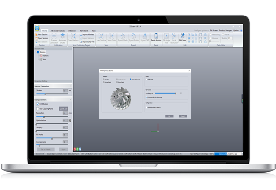 3D-Software zum Scannen gl&auml;nzender und schwarzer Oberfl&auml;chen