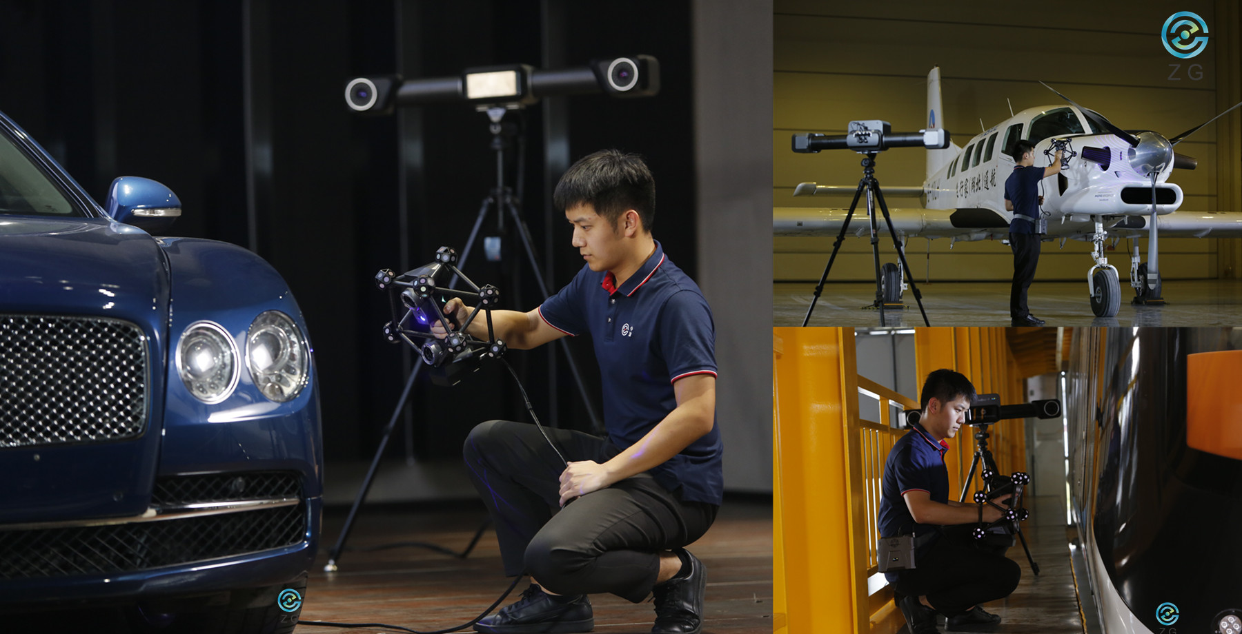 3D-Laserscanner mit optischer Verfolgung