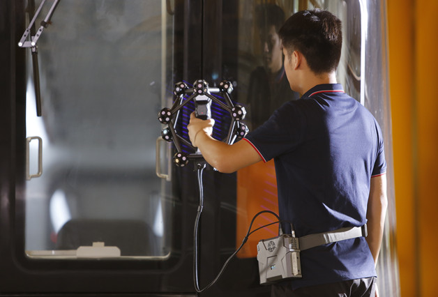 Drahtloses 3D -Scannen nach Eisenbahndesign